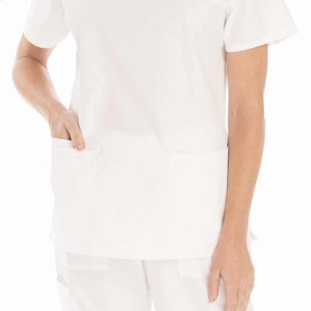 White Scrub Shirt *WORN ONCE*